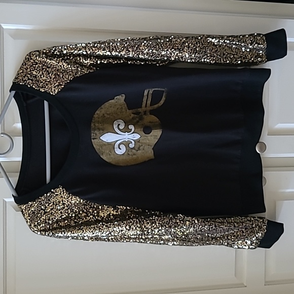 Sweaters - Saints Glitter Crewneck Sweater